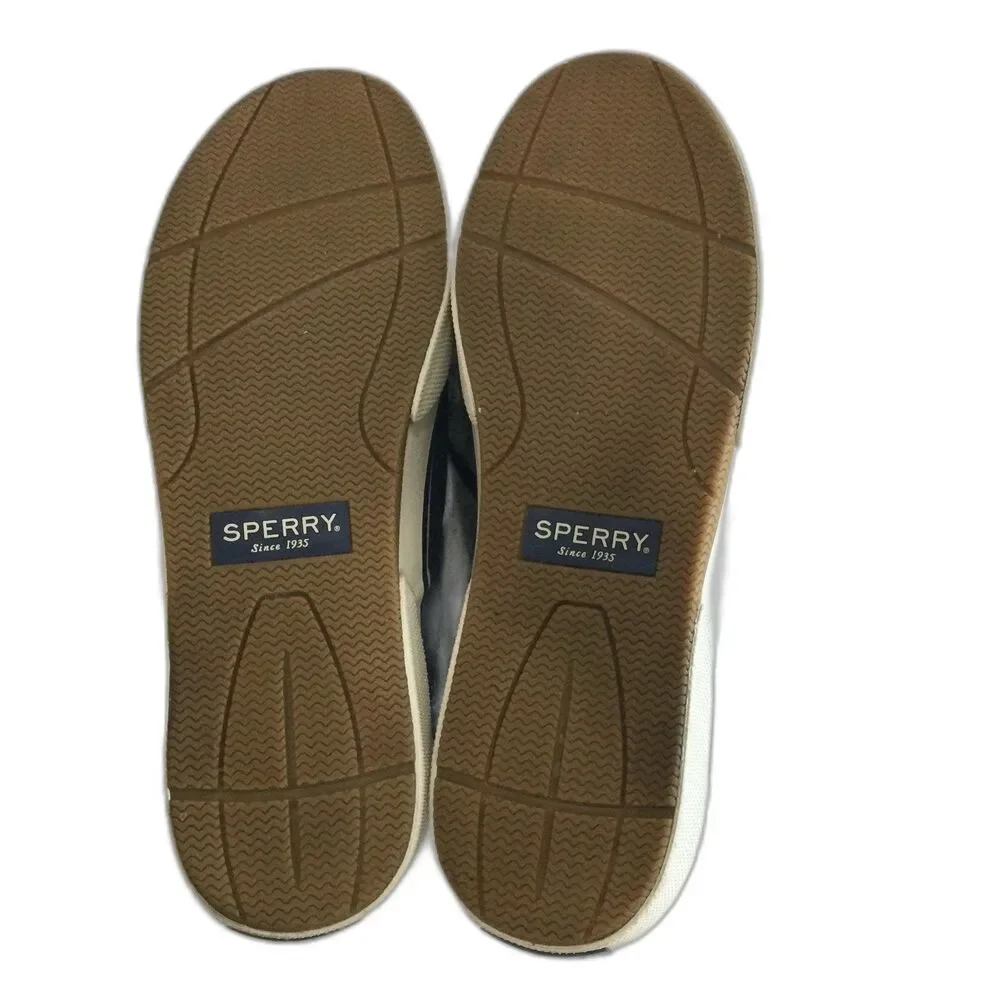 Sperry Top Siders Sneaker Shoes Men’s Size 11.5 Navy Blue Canvas Shoes STS21562